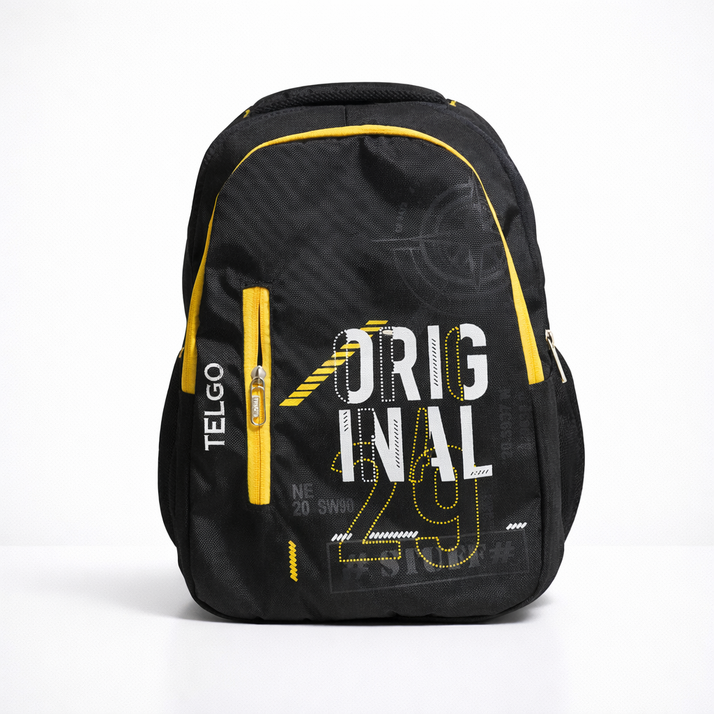 Trendy Telgo Stylish Yellow Printed Backpack