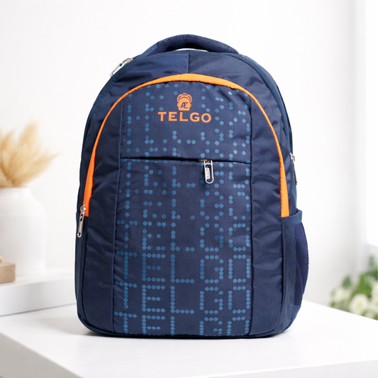 TELGO Multipurpose Navy Blue Backpack for Office, School & Travel