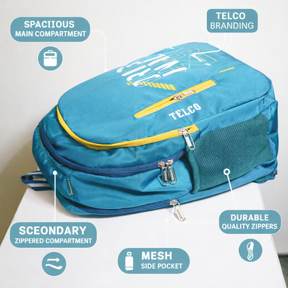 Trendy Telgo Stylish Sky Blue Printed Backpack