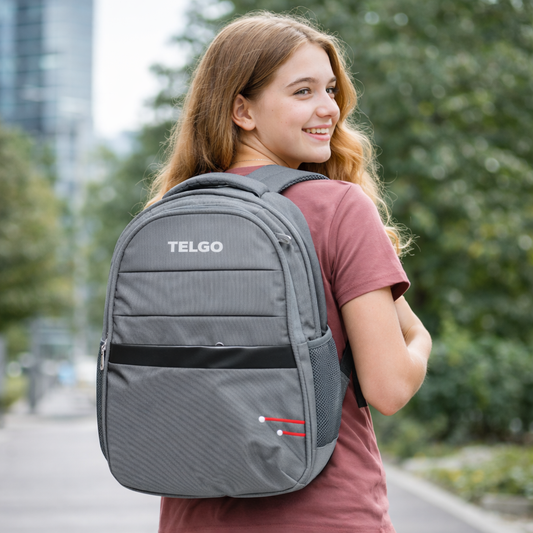 Telgo Stylish Grey Backpack for Men & Women