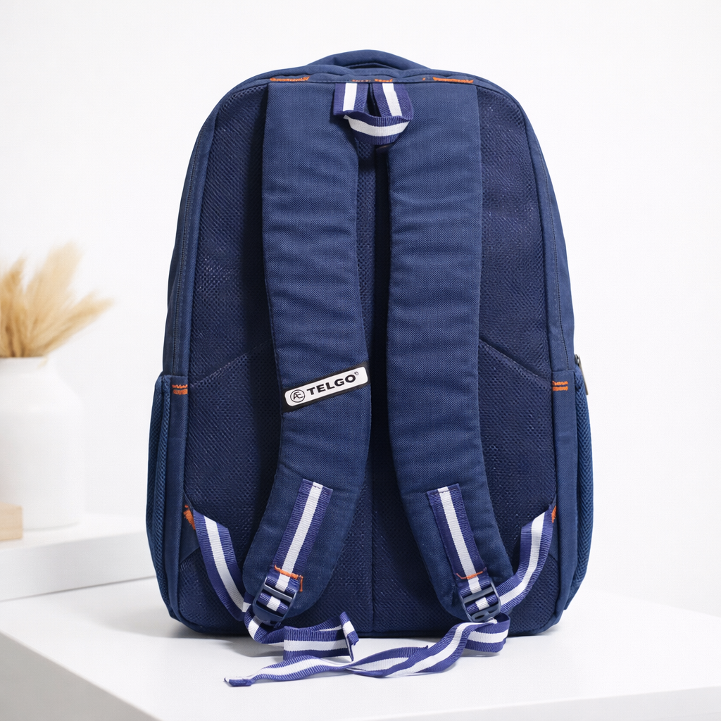 TELGO Multipurpose Navy Blue Backpack for Office, School & Travel