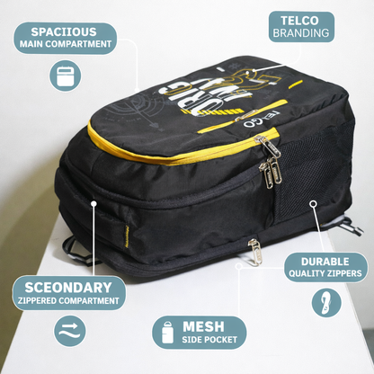 Trendy Telgo Stylish Yellow Printed Backpack