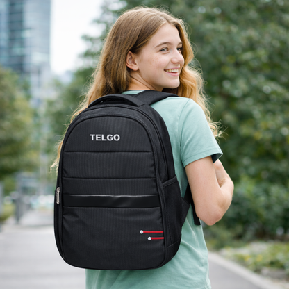 Telgo Stylish Black Backpack for Men & Women