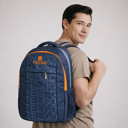 TELGO Multipurpose Navy Blue Backpack for Office, School & Travel