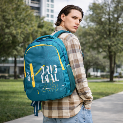 Trendy Telgo Stylish Sky Blue Printed Backpack