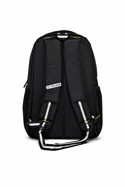 Telgo Lightweight Black Backpack with Green Accents