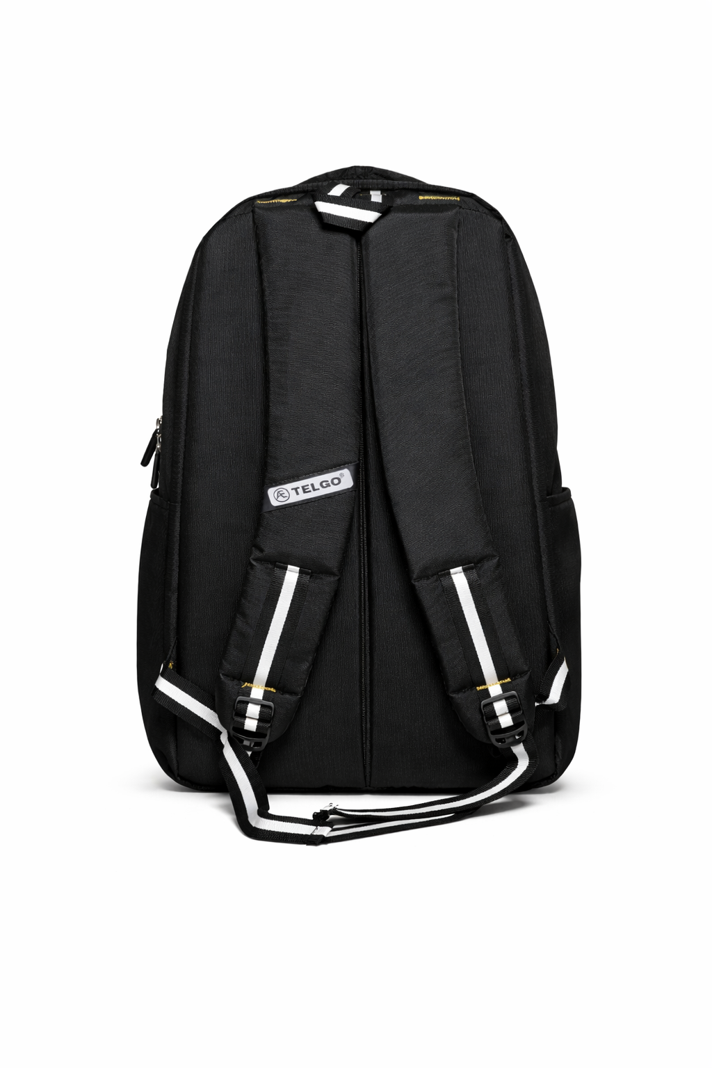 Telgo Lightweight Black Backpack with Yellow Accents