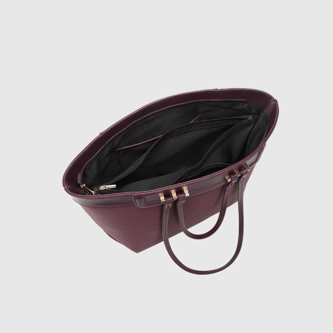 CLASSIC HAZEL MAROON TOTE BAG