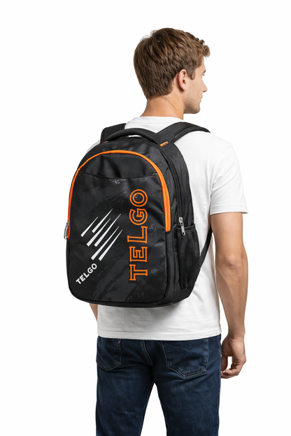 Telgo Sports Design Black Casual Backpack