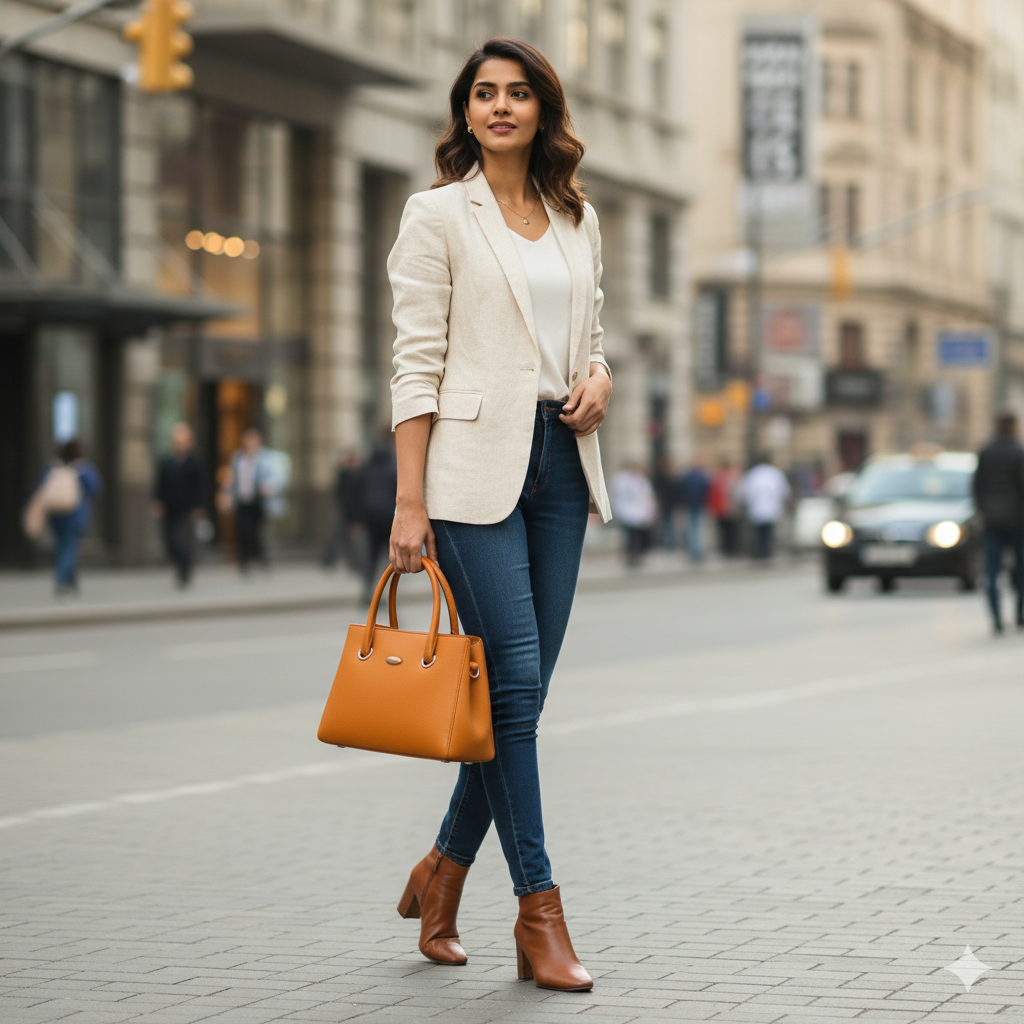 Caramel Brown Structured Tote Handbags For Women– Premium Everyday Handbag