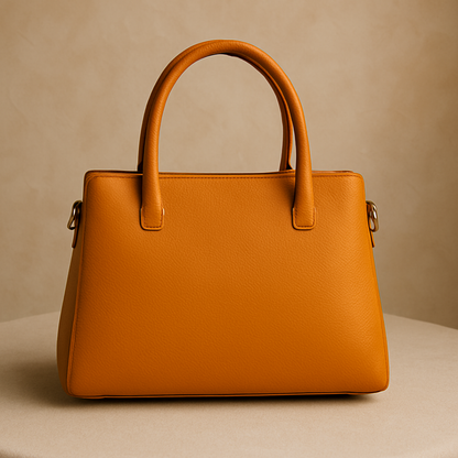 Caramel Brown Structured Tote Handbags For Women– Premium Everyday Handbag