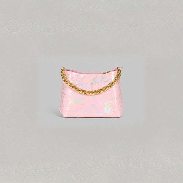 Pink Holographic Chain Handbag