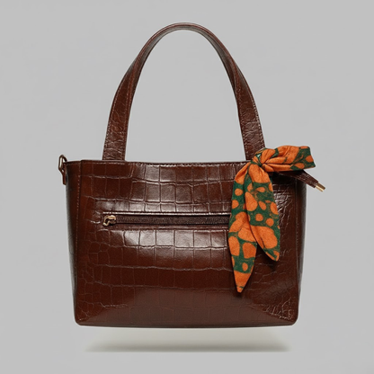 Redwine Croc-Pattern Ladies Tote Bag