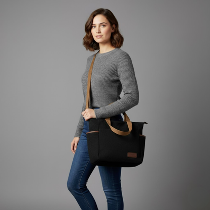 Corduroy Shoulder Tote Bag